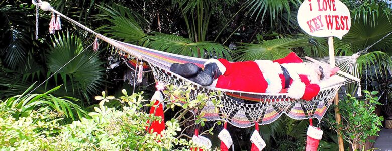 Christmas in Key West - Santa in hammock